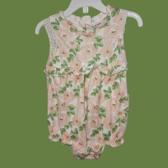 Nichole Miller Pink Florel Onesies with Ruffles size 18 Months - Picture 1 of 3
